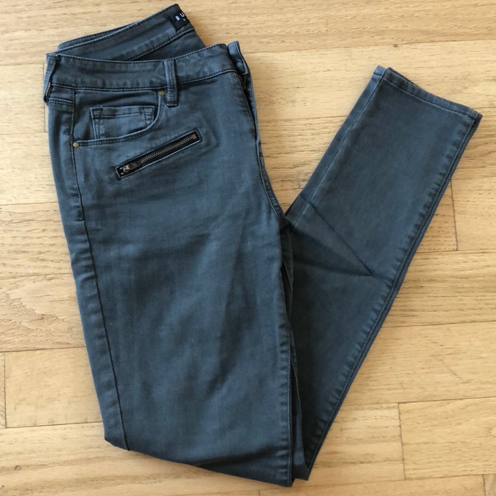 Dark gray denim jeans